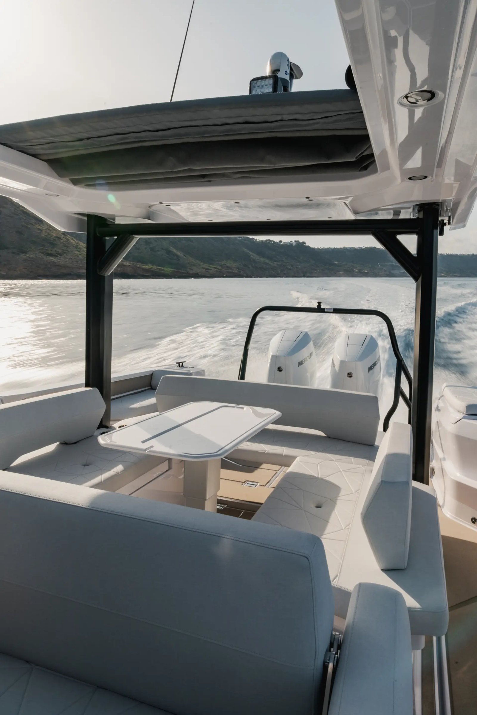 The open cockpit underway